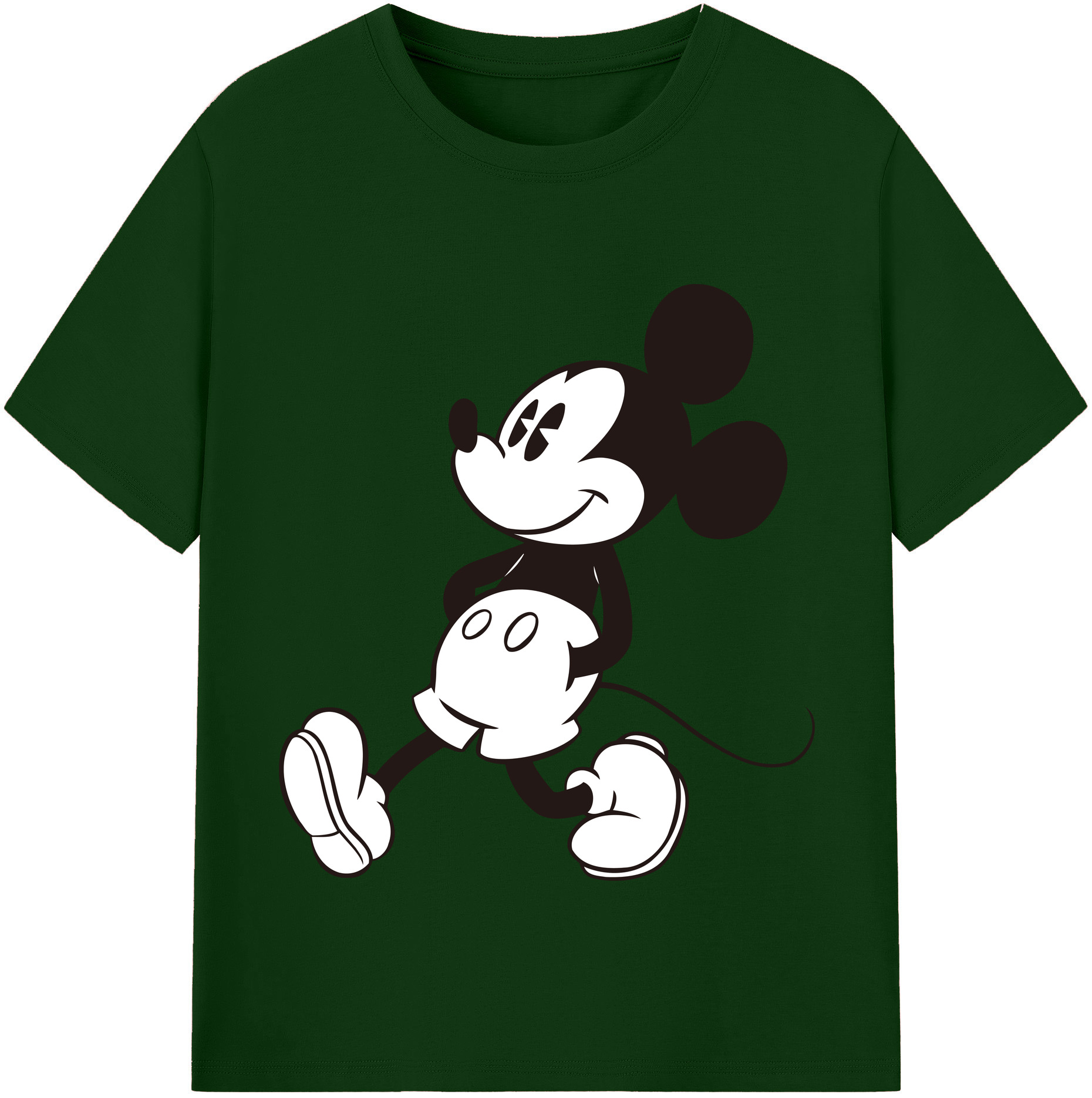 （画像用） ミッキーマウス Mickey Mouse 綿100％半袖Tシャツ（フロントプリント）